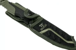 Couteau Buck 656 Pursuit Large 0656GRS lame 11,4cm manche nylon/fibres de verre vert + étui polyester