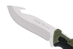 Couteau Buck 657 Pursuit Large Guthook 0657GRG lame 11,4cm manche nylon/fibres de verre vert + étui polyester
