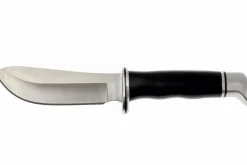 Couteau Buck 103 Skinner 0103BKS lame 10,2cm manche résine phénolique noir/alu avec étui en cuir
