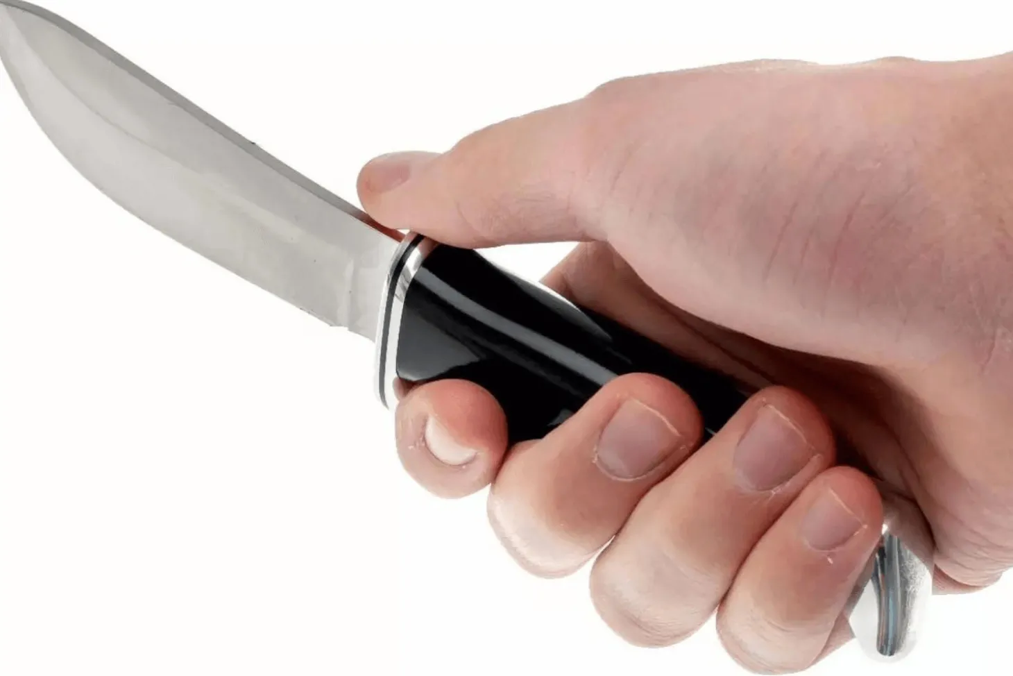 Couteau Buck 103 Skinner 0103BKS lame 10,2cm manche résine phénolique noir/alu avec étui en cuir