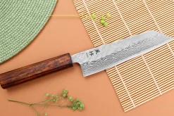Couteau bunka 17,5cm japonais artisanal Yuzo Enju Damas 440C