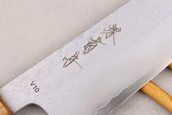 Couteau bunka 16,5cm japonais artisanal Sakai Kikumori TS10 en chêne