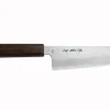 Couteau bunka 16,5cm japonais artisanal Sakai Kikumori TS10 en chêne noir