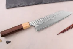 Couteau bunka 16,5cm japonais artisanal Yoshimi Kato SPG Strix V-Tsuchime