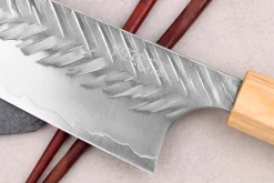 Couteau bunka 16,5cm japonais artisanal Yoshimi Kato SPG Strix V-Tsuchime
