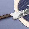 Couteau bunka 16,5cm japonais artisanal Hatsukokoro Ginga ATS-34 Damas ébène