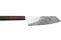 Couteau bunka 16,5cm japonais artisanal Hatsukokoro Ginga ATS-34 Damas ébène