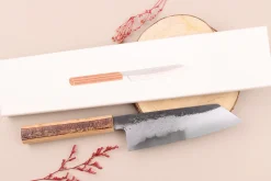 Couteau bunka 18cm japonais artisanal Hado Sumi B1D manche en cerisier