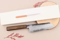 Couteau bunka 18cm japonais artisanal Hado Sumi B1D manche en chêne