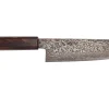 Couteau bunka 18cm japonais artisanal Nakamura Kaishin Ginsan Black Damas