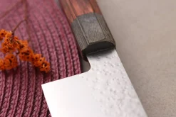 Couteau bunka 17cm japonais artisanal Hado Shiosai VG10 manche bois de pakka