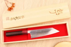 Couteau bunka 16,5cm japonais artisanal Takeshi Saji VG10 Rainbow