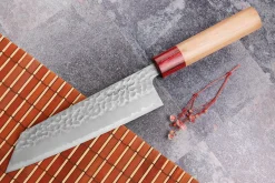Couteau bunka japonais artisanal Tsunehisa Aogami Super martelé 17cm