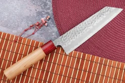 Couteau bunka japonais artisanal Tsunehisa Aogami Super martelé 17cm