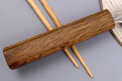 Couteau bunka japonais artisanal Wusaki Unagi AUS10 damas 17,5cm manche chêne