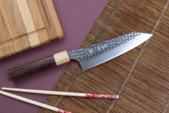 Couteau bunka japonais artisanal martelé Yu Kurosaki senko 16.5cm acier SG2