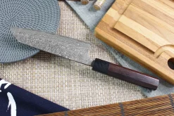 Couteau bunka japonais artisanal Masakage Kumo 16,5cm damas 63 couches