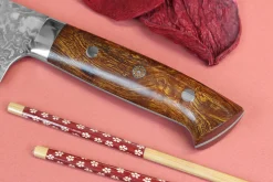 Couteau bunka japonais Takeshi Saji R2 Damas Mosaïque 18cm