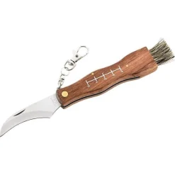 Couteau à champignon Herbertz 251411 inox manche bois 11cm + brosse