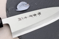 Couteau deba 15cm japonais artisanal Sakai Takayuki Aoniko