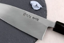 Couteau deba 15cm japonais artisanal Sakai Takayuki Aoniko