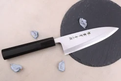 Couteau deba 15cm japonais artisanal Sakai Takayuki Aoniko