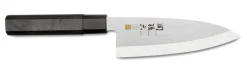 Couteau deba japonais Kai Seki Magoroku Kinju acier 1K6 biseauté