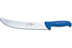 Couteau de boucher Dick Ergogrip forme américaine manche bleu