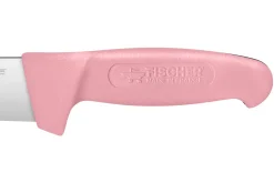 Couteau de boucher Fischer Creative Chef 23cm manche surmoulé rose