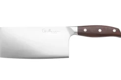Couteau de chef chinois 17cm Guillaume Leonard Cuistot en acier inoxydable et bois de santal rouge