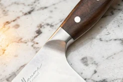 Couteau de chef chinois 17cm Guillaume Leonard Cuistot en acier inoxydable et bois de santal rouge