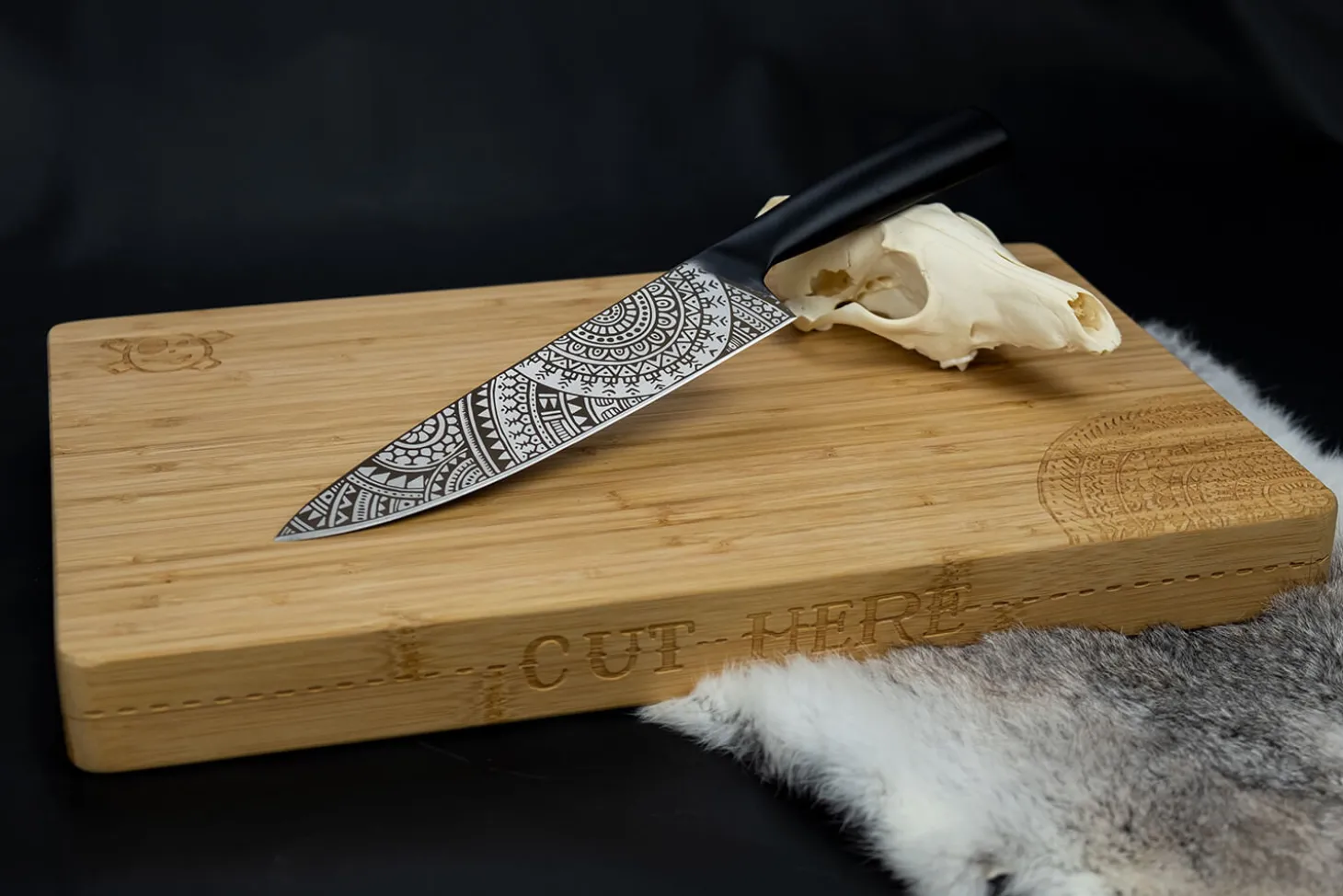 Couteau de chef 20cm Homey's by Schiffmacher manche en inox noir