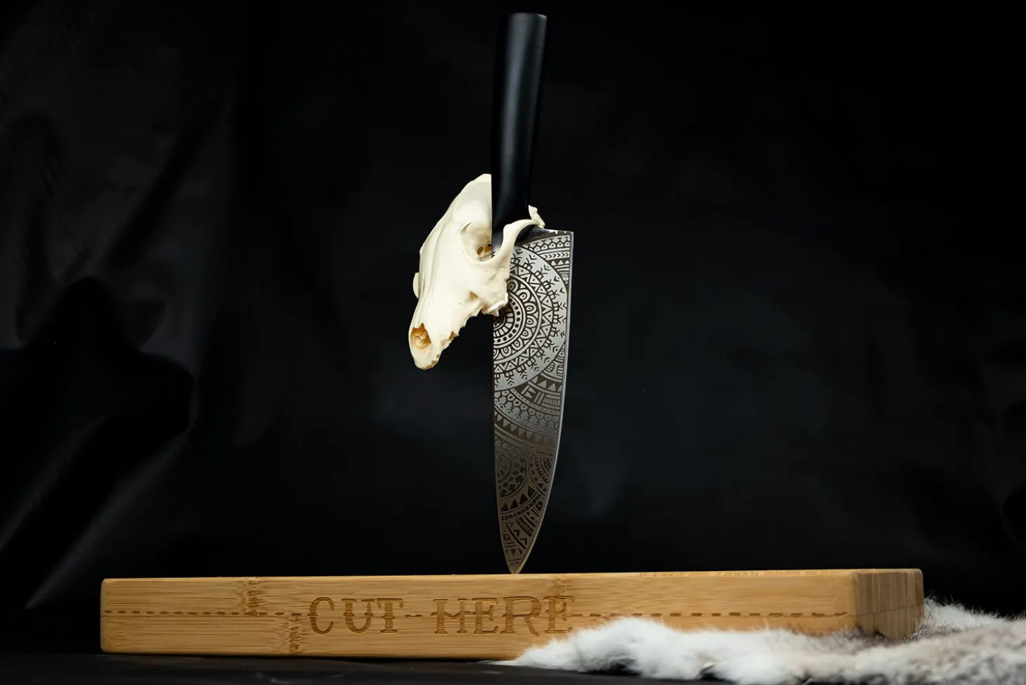 Couteau de chef 20cm Homey's by Schiffmacher manche en inox noir