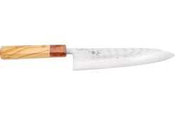 Couteau de chef 21cm japonais artisanal Yuzo SLD olivier et cognassier