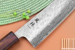 Couteau de chef 21cm japonais artisanal Yuzo Enju Damas 440C