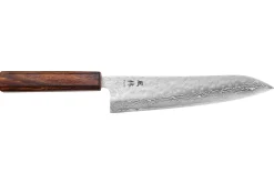 Couteau de chef 21cm japonais artisanal Yuzo Enju Damas 440C