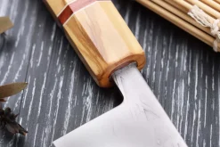 Couteau de chef 21cm japonais artisanal Yuzo SLD olivier et sequoia