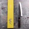Couteau de chef 21cm japonais artisanal Yuzo Black SLD ébène et cognassier