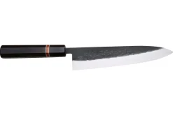 Couteau de chef 21cm japonais artisanal Yuzo Black SLD ébène et cognassier