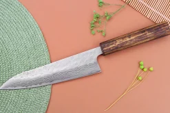 Couteau de chef 18cm japonais artisanal Yuzo Enju Damas 440C