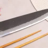 Couteau de chef 24cm japonais artisanal Hinoura Mutsumi Ajikataya Black Nashiji