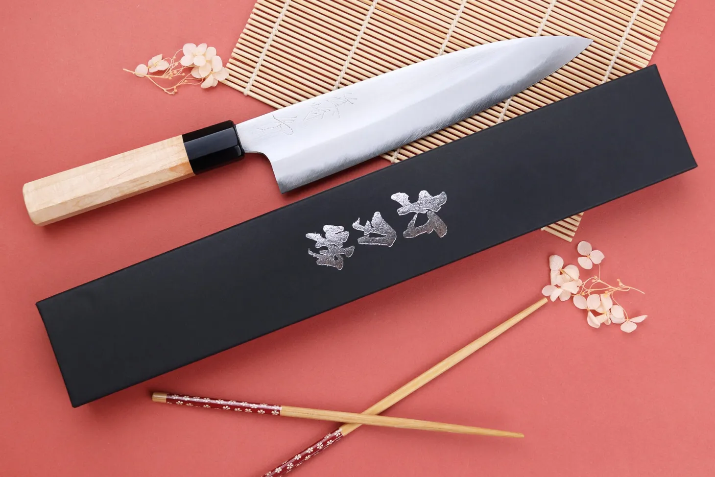 Couteau de chef 21cm japonais artisanal Naoki Mazaki WS2 poli
