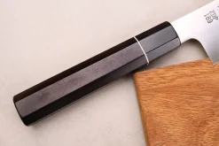 Couteau de chef 24cm japonais artisanal Sukenari ZDP-189 San Maï manche en ébène