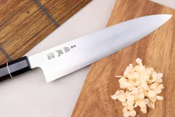 Couteau de chef 24cm japonais artisanal Sukenari ZDP-189 San Maï manche en ébène