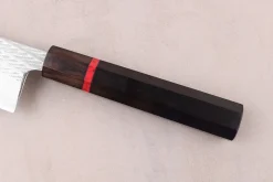 Couteau de chef 24cm japonais artisanal Wusaki Nawame AUS10 damas