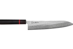 Couteau de chef 24cm japonais artisanal Wusaki Nawame AUS10 damas