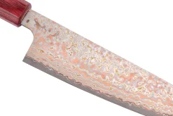 Couteau de chef 18cm japonais artisanal Takeshi Saji VG10 Rainbow Nashiji