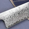 Couteau de chef 21cm japonais artisanal Hatsukokoro Ginga ATS-34 Damas ébène