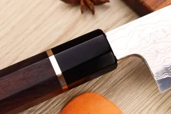 Couteau de chef 21cm japonais artisanal Sukenari SG2 damas