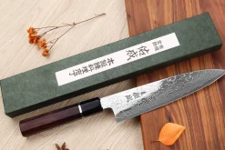 Couteau de chef 21cm japonais artisanal Sukenari SG2 damas